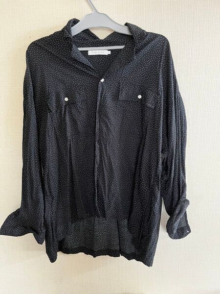 AMERICAN HOLIC アメリカンホリック ドット 長袖シャツ L ブラック