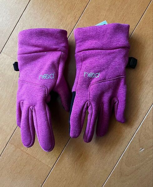 HEAD キッズ手袋 Sサイズ 4〜6歳 コストコ 紫色 滑り止め付き手袋 フィット感