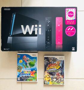 wii本体 ソフト2本 (リモコン センサーバーなし)