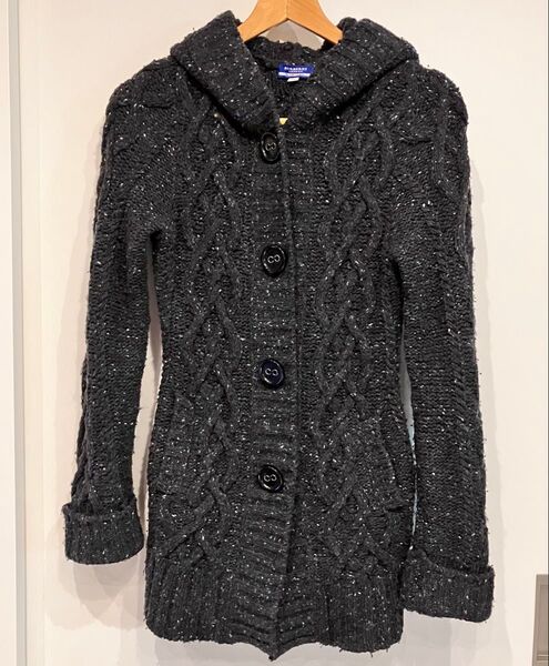 BURBERRY LONDON/バーバリーロンドン/ブルーレーベル/サイズ38 /フード付きカウチ/カーディガン