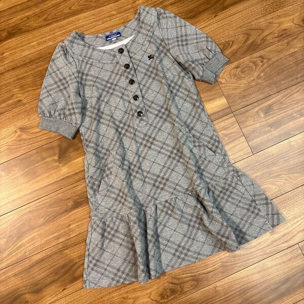 【美品】Burberry バーバリー ブルーレーベル 半袖 ワンピース M