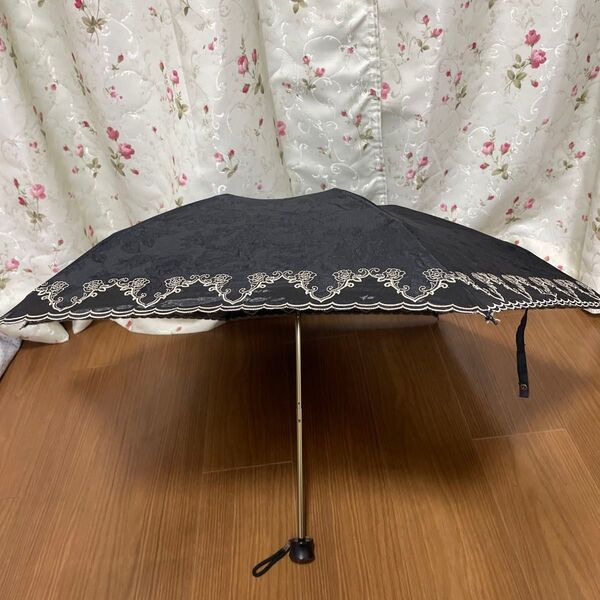 折りたたみ傘 晴雨兼用 黒