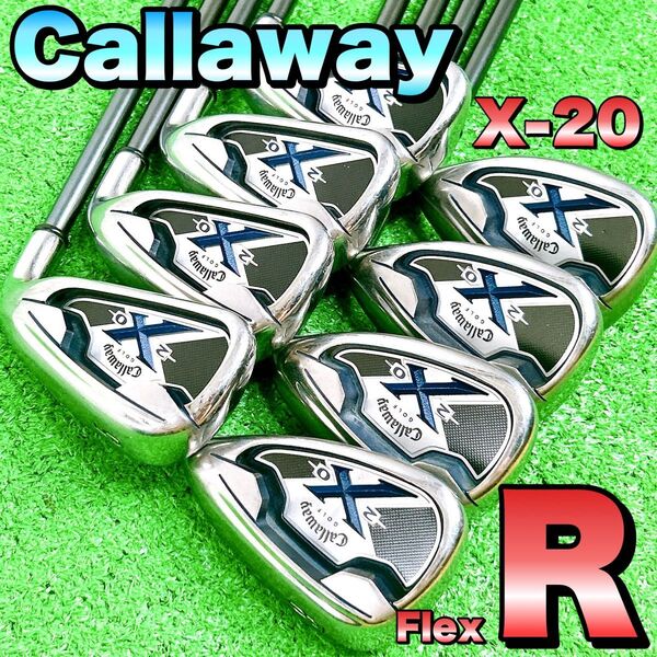 Callaway キャロウェイ X-20 メンズゴルフクラブ アイアンセット 右利き フレックスR