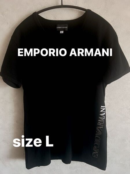EMPORIO ARMANI☆極美品☆サイド・背面ロゴプリントTシャツ