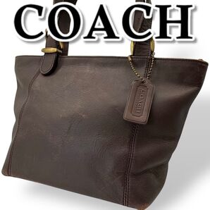 COACH オールドコーチ トートバッグ オールレザー ブラウン 101-31 ブラウン