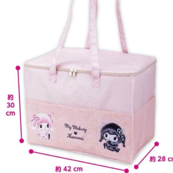 【優良品】送料無料☆新品未使用☆マイメロディ クロミ 月夜のメロクロ ひんやりカゴバッグ 保冷バッグ トートバッグ