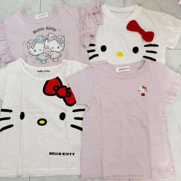 【90-100】キティちゃん://Tシャツ4枚まとめ!!