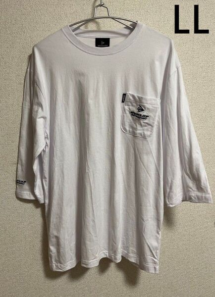 DUNLOP MOTORSPORT ダンロップ 七分袖Tシャツ ホワイト
