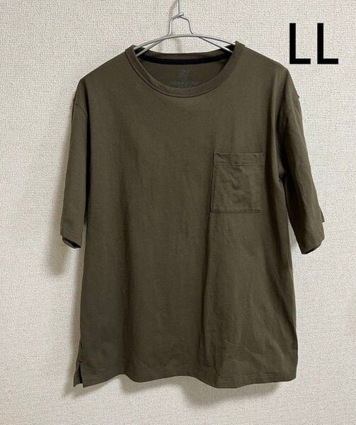 COMME LE VENT HOMME コムルヴァン オム 半袖 Tシャツ LL カーキ 無地