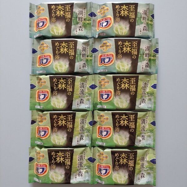 花王 炭酸力のバブ 至福のめぐり浴 入浴剤 森 2種類10個