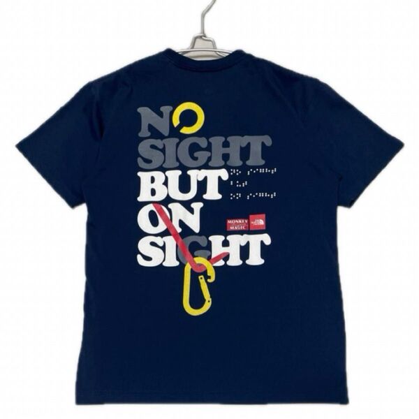 ノースフェイスtシャツ 美品 モンキーマジックティー NT31430 紺 M 半袖 Tシャツ