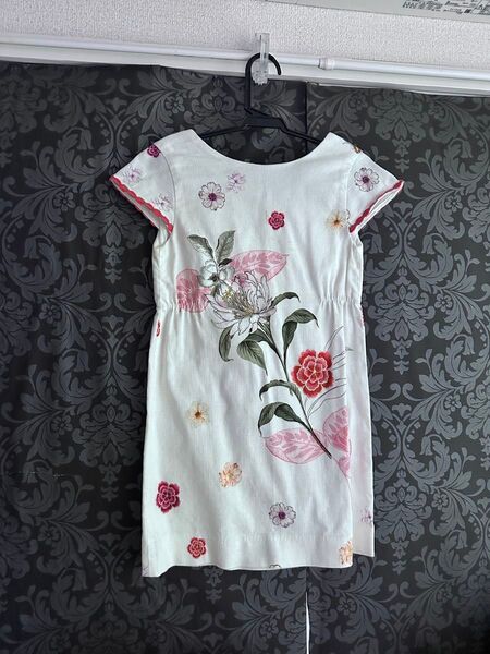 ZARA 130サイズ 花柄ワンピース ウエストゴム ワンピース チュニック
