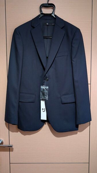 +J テーラードジャケット ストライプ M ネイビー UNIQLO ユニクロ ジルサンダー