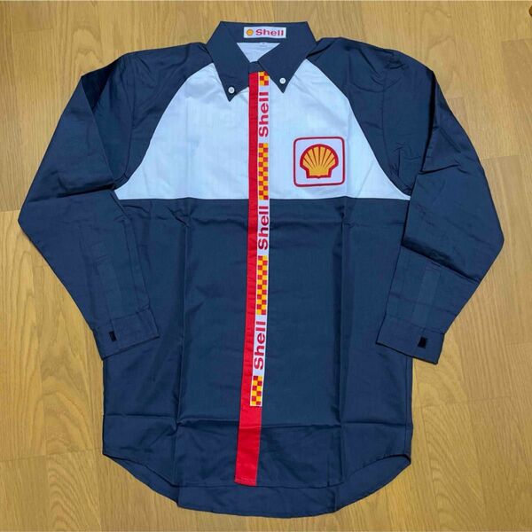 昭和シェル石油 長袖シャツ 未使用品!白&チャコールグレー サイズ多数