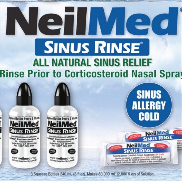 サイナスリンス ニールメッド 鼻うがい NeilMed SINUS RINSE 100包+ボトル2本