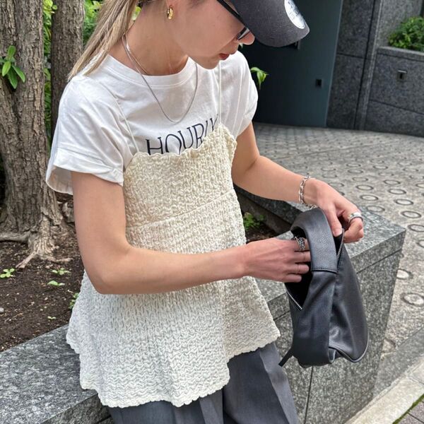 フェピュール ジャガードぺプラムキャミソール