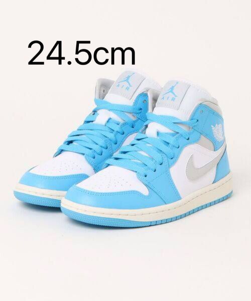 新品 未使用 Nike Women's Air Jordan 1 Mid "Dark Powder Blue" 24.5cm