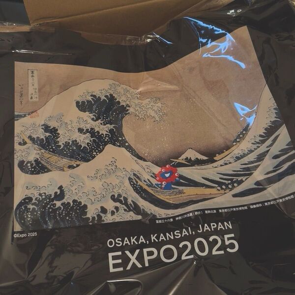 【新品未開封】ミャクミャクトートバッグ 北斎 浮世絵 大阪関西万博公式 EXPO2025 てぬぐい