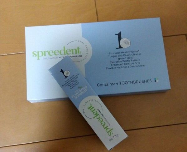 アムウェイ スプリーデント 歯ブラシ ミディア厶 4本 & 薬用フッ素配合ハミガキ 50g