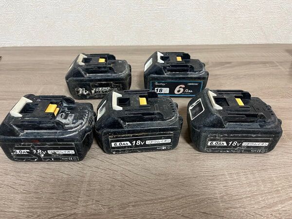 バッテリー 5個セット 18v 6.0Ahジャンク品
