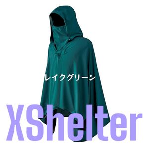 値引き不可 ワークマン エックスシェルター 暑熱ポンチョ マルチスタイル ブラック レイクグリーン