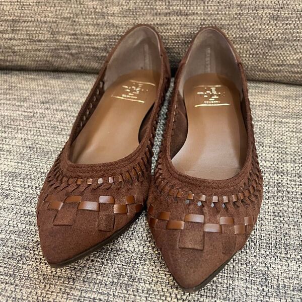 【美品】 LE TALON ルタロン ポインテッドサシメッシュフラット 23㎝