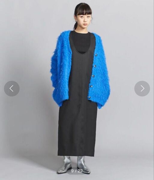 新品未使用タグ付きUNITED ARROWS ツイルUネック ジャンパースカート M ブラック
