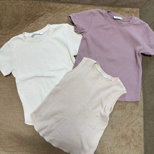 Tシャツ トップス 夏服 ワッフル フタフタ バースデイ デイリーライン dailyline 120 まとめ売り タンクトップ