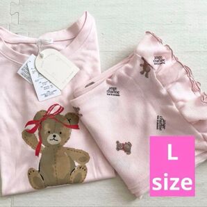 新品未使用 アンジュシャルム ルームウェア ピンク L