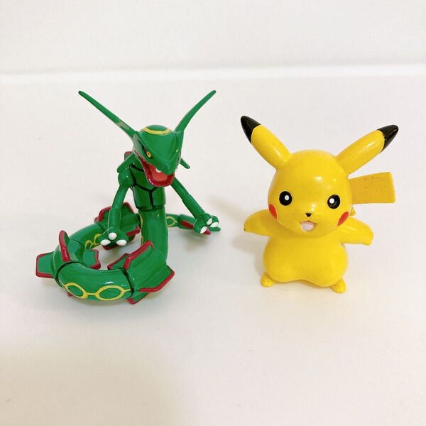 モンコレ ピカチュウ レックウザ 2004 TOMY 2体セット ポケモン フィギュア ポケットモンスター 貴重 当時物 レア