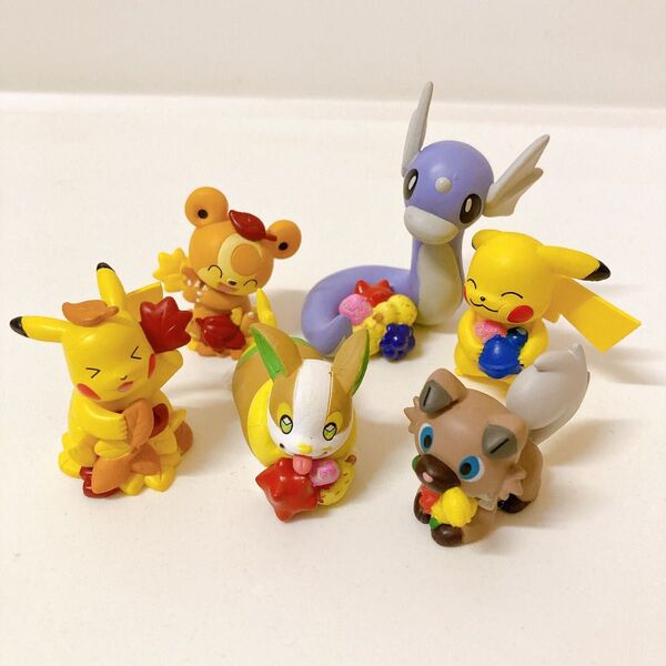 ポケモン フィギュア 6体セット ピカチュウ ガチャ ぱくぱくマスコット はらはらおちばあそび ポケットモンスター まとめ