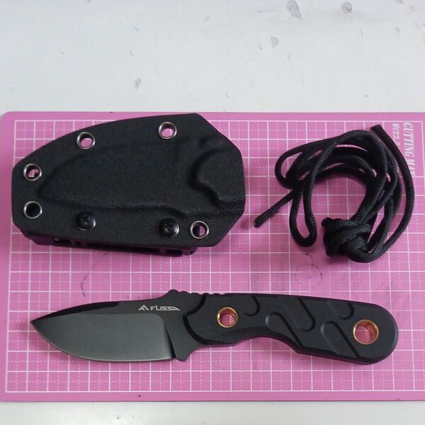 FLISSA D2鋼 G10ハンドル フルタングナイフ (ブラック)【未使用品】激安!!お買得!!早い者勝ち!!