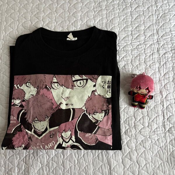 ブルーロック 黒名蘭世 ブルーロック展Tシャツ、ぬい付き