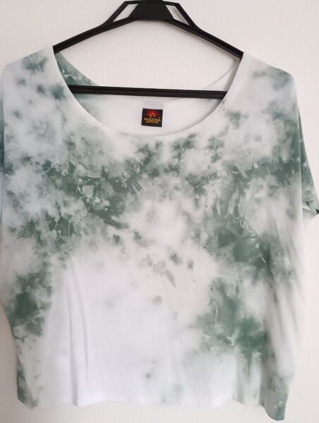 幅広Tシャツ☆エスニック 半袖☆レディーストップス