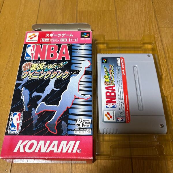 NBA実況バスケット ウイニングダンク スーパーファミコン ソフト 端子部清掃 除菌清掃済み