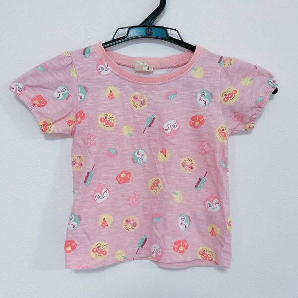 アンパンマン 90サイズ 半袖Tシャツ ピンク