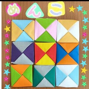 ハンドメイド おりがみ 折り紙 めんこ ( いかゲーム イカゲーム Netflix 折り紙)