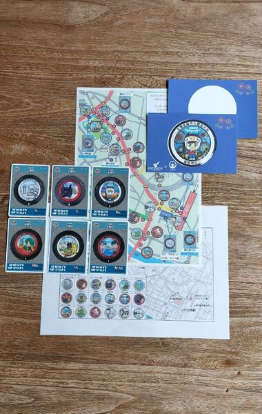 マンホールカード第25弾 内海と黒崎含む 土浦市パトレイバー6種セット スタンプラリー(押印あり、なし各1枚)マンホールマップ付き