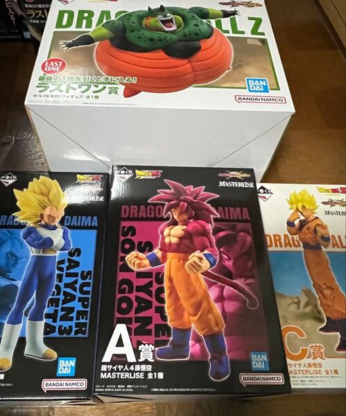 ドラゴンボール 一番くじ フィギュア A.B C ラストワン賞 4点 孫悟空 ベジータ セル 下位賞数点おまけ付き