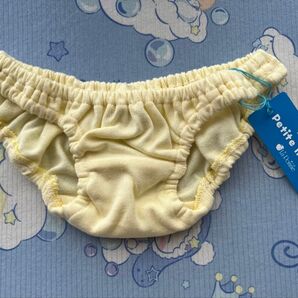 S143 【La-Pome】ラポームプチミニョン イエロー くしゅくしゅ極浅半尻スキャンティ インゴム コットン100% M