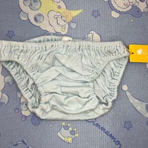 S176【La Pomme mini】ラポームミニ 水色の極小くしゅくしゅコットンスキャンティ インゴム ロリパン 3Lサイズ