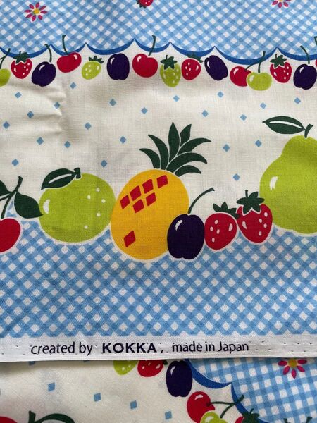 KOKKA フルーツ柄 生地 コットン 約50cm×110cm