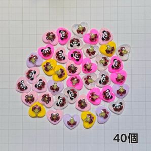 ネイルパーツ ヒステリックミニ ラメハート 40個セット