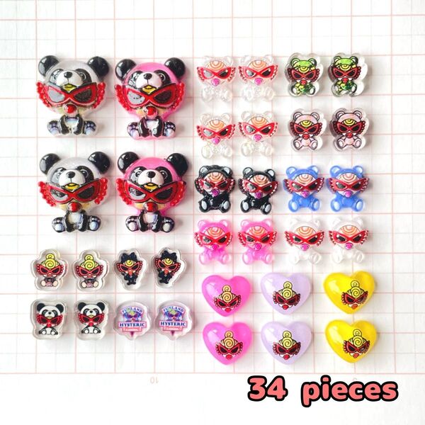 ネイルパーツ ヒステリックミニ ヒスミニ 色々34個セット