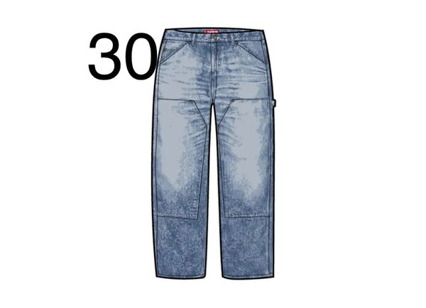 Supreme Worn Double Knee Painter Pant "Denim"