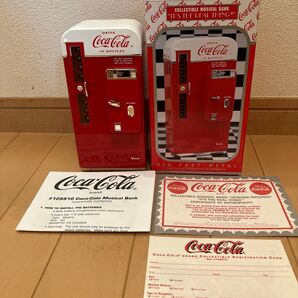 【美品】コカコーラ貯金箱 自動販売機型 ミュージックコインバンク