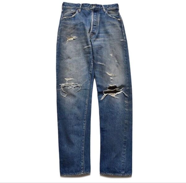 MINEDENIM L.Straight 5pocket USS マインデニム ストレートデニム クラッシュ 34