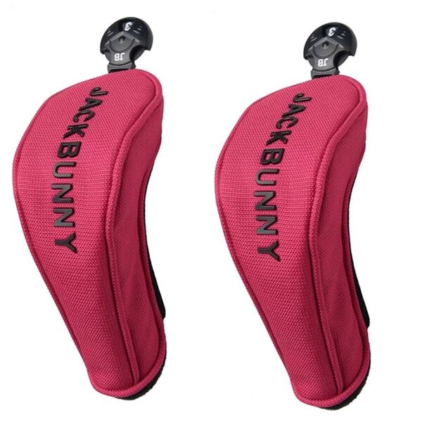 2点!新品■14,960円【ジャックバニー 】ユーティリティ用 ヘッドカバー ピンク ゴルフ用品