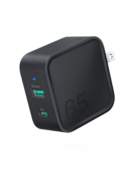 【訳あり・未使用品】RAVPOWER 65W PD 急速充電器 2ポート USB-C & USB-A■ブラック■Type-C