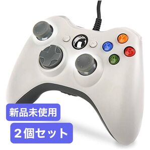 コントローラー 有線 Xbox 360 コントローラー PC ゲームパッド USB接続 遅延なし 高耐久ボタン 人体工学 二重振動